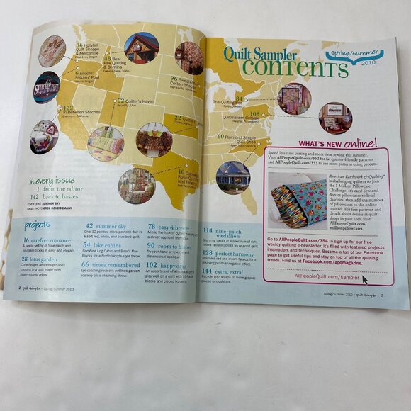 Quilt Sampler Magazine Spring/Summer 2010 Edition 10 Projects & Bonus Pincushion - Picture 3 of 9